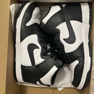 Nike dunk high top pandas